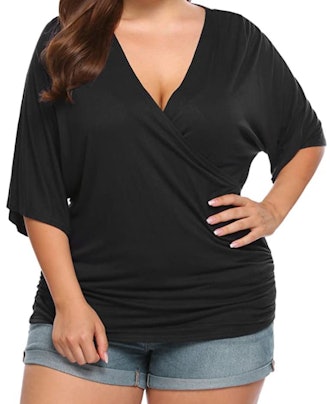 IN'VOLAND V Neck Wrap Blouse