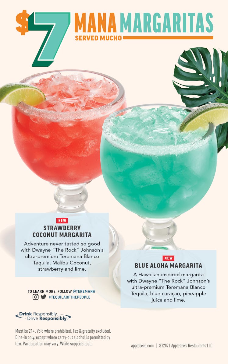 Applebee's new Mana Margaritas feature Dwayne Johnson’s Teremana Tequila