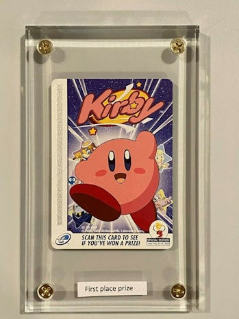 Nintendo e-Reader E3 Kirby promotional card for GameBoy Advance from 2002