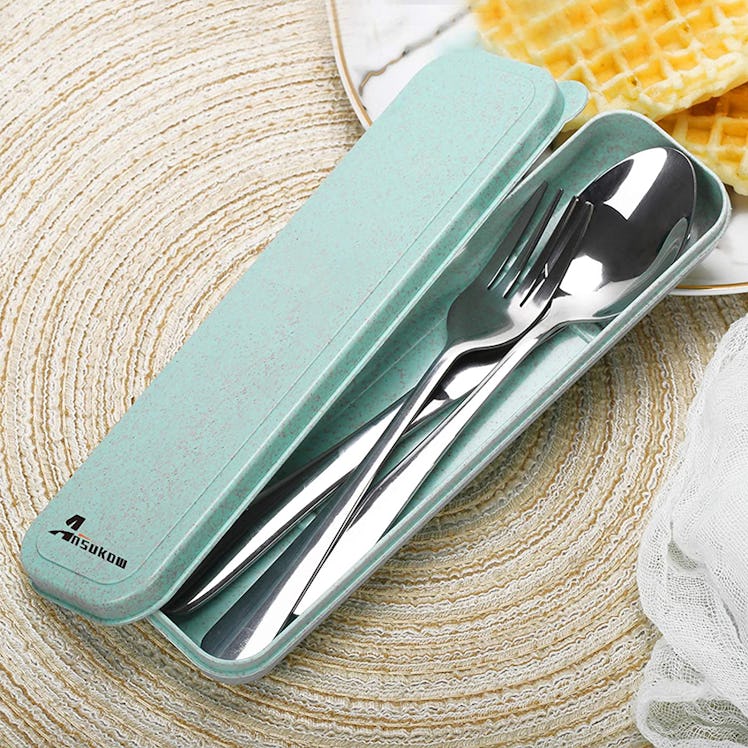 Ansukow Portable Utensils Set with Case