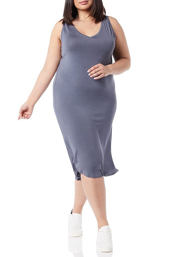 Daily Ritual Sleeveless Jersey Midi Dress