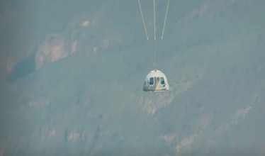 The capsule floats back toward the Earth around 15 mph, a little before ten minutes after it it was ...