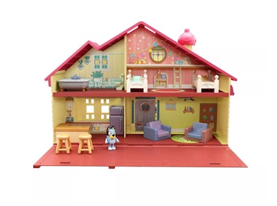 Toy "Bluey" house with furniture and mini "Bluey" figurine 