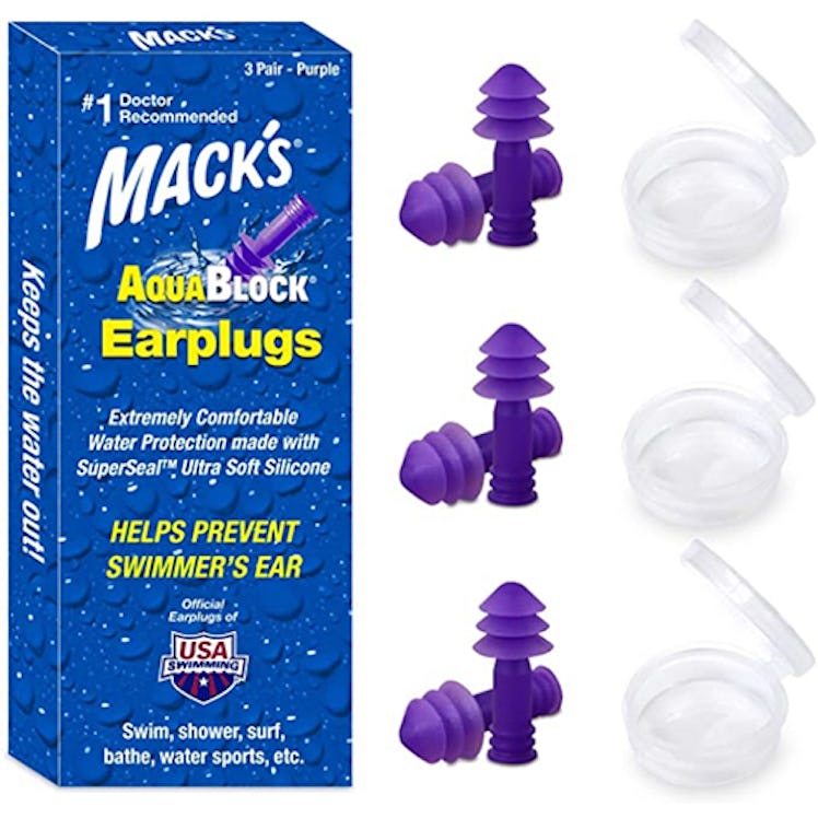 Mack's AquaBlock Swimming Earplugs (3 Pairs)