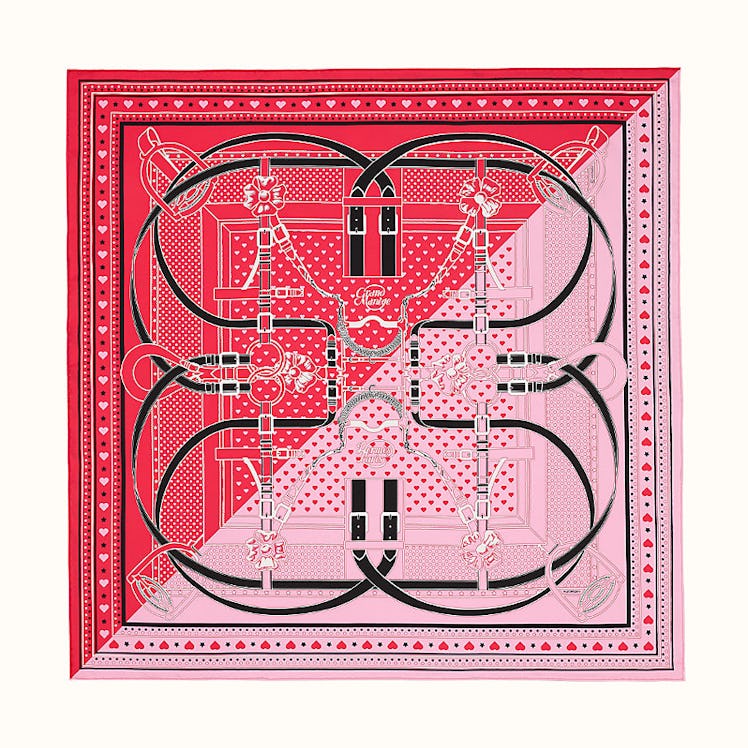 Hermes Grand Manege Bandana Love scarf 70