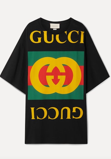 Gucci's oversized logo graphic T-shirt.