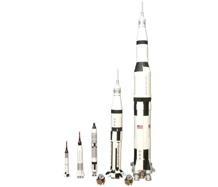 saturn v mercury gemini rocket