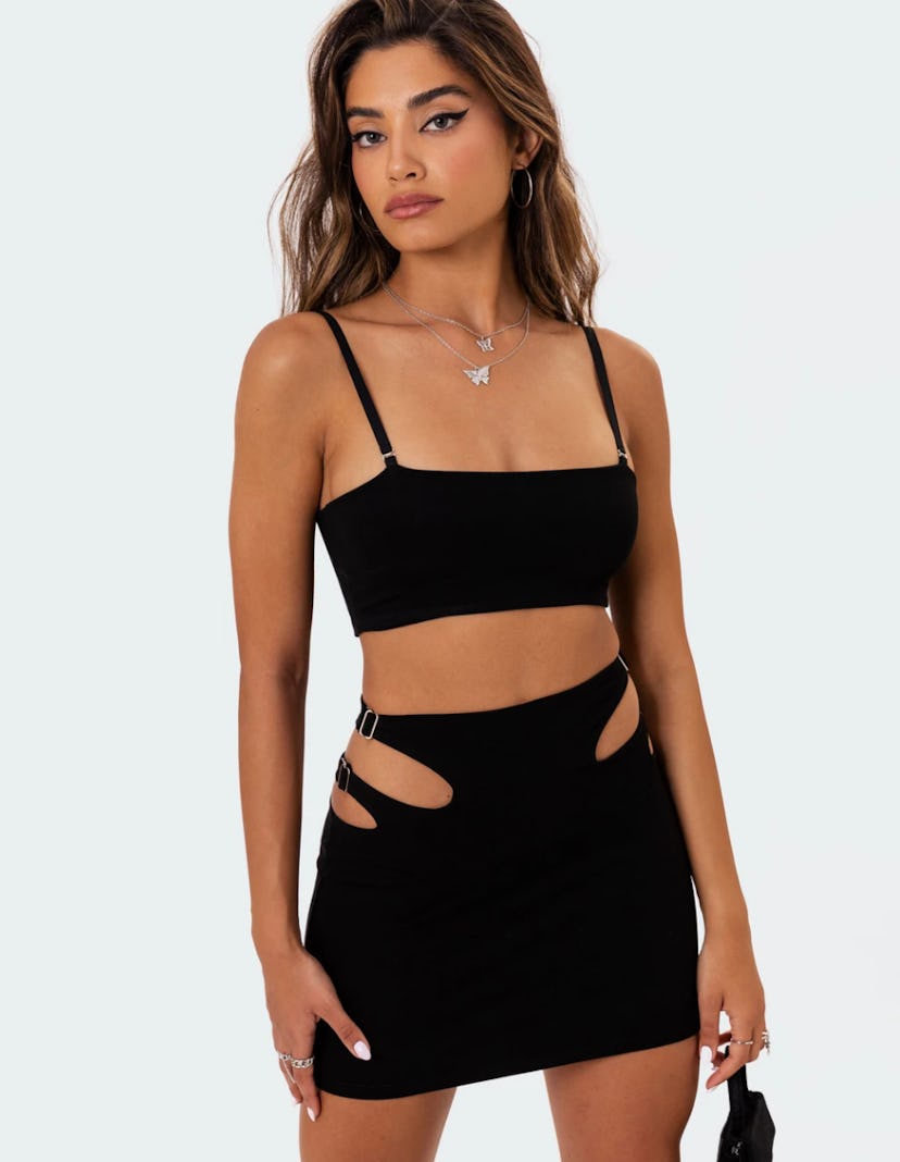 CARRIE CUT-OUT MINI SKIRT