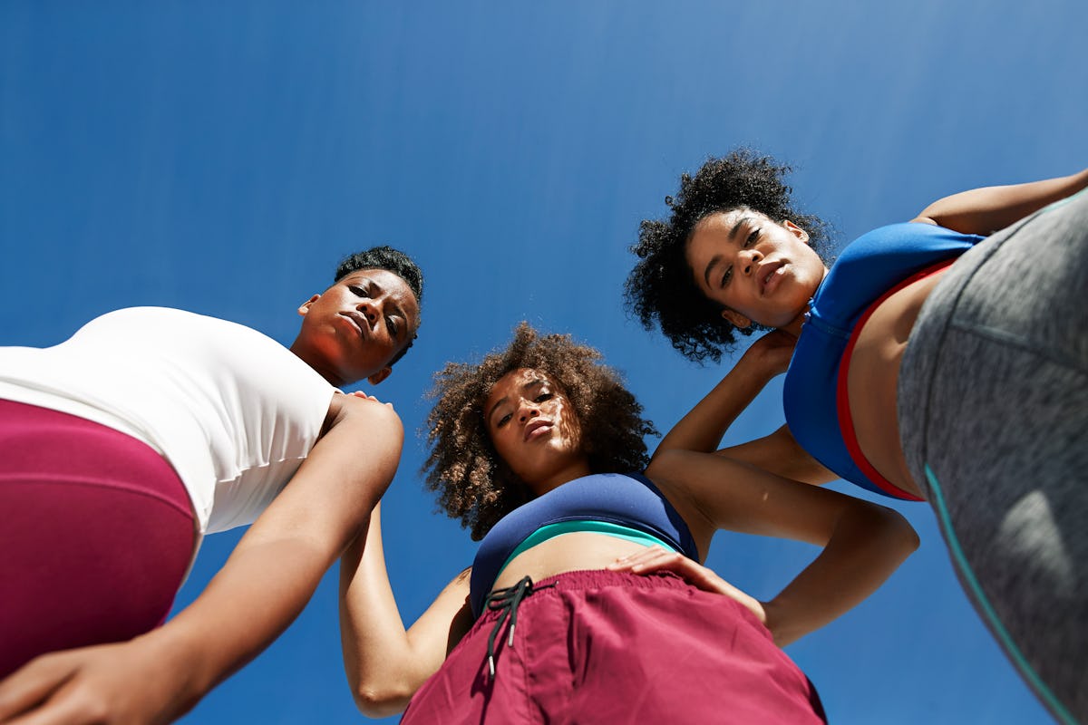3 young female athletes wondering what sport they'd compete in if they participated in the Olympics, per their zodiac signs.