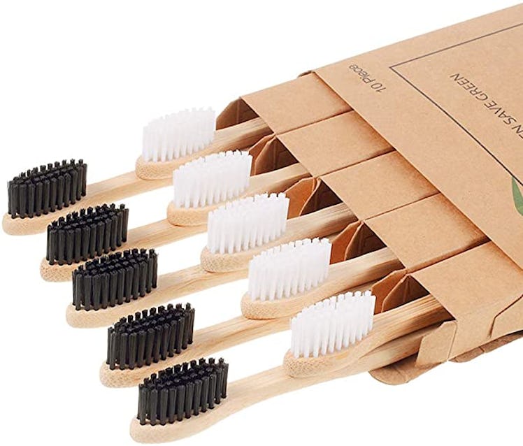 Nuduko Biodegradable Bamboo Toothbrushes (10-Piece)