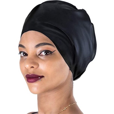 Dsane Extra Large Silicone Swim Cap For Very Long Hair
