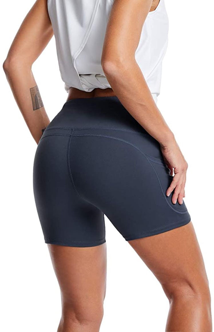 THE GYM PEOPLE High Waist Yoga Shorts