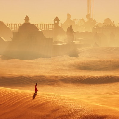 screenshot of desert and ruins from raji an ancient epic