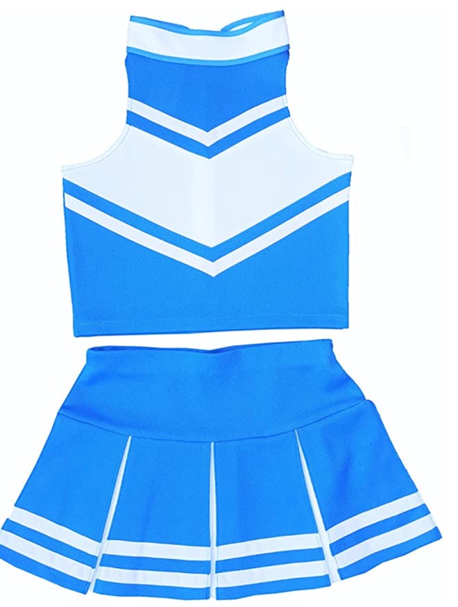 kids light blue cheerleader costume