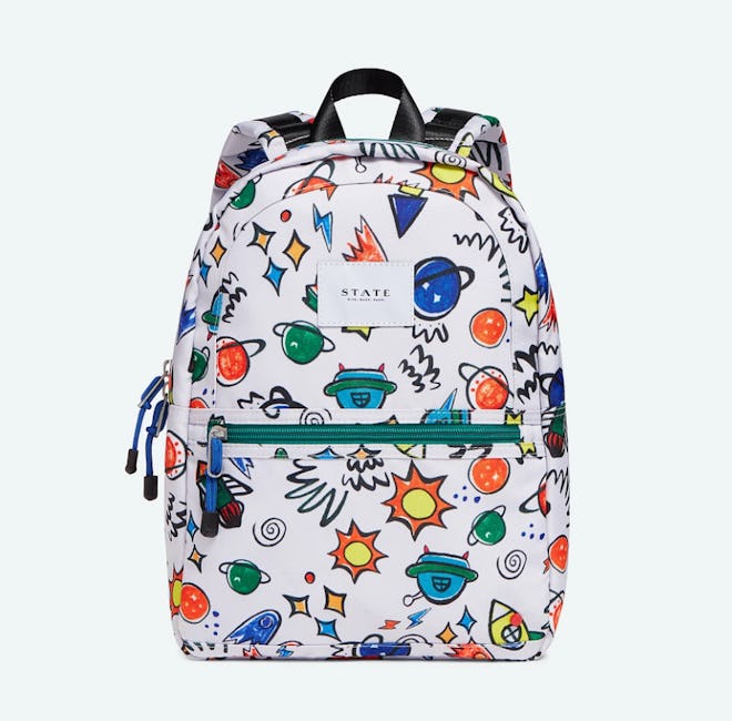 Kid's backpack with colorful planet pattern