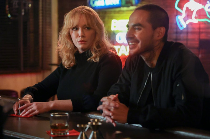 Christina Hendrick as Beth Boland and Manny Montana as Rio in 'Good Girls,' which has been canceled ...