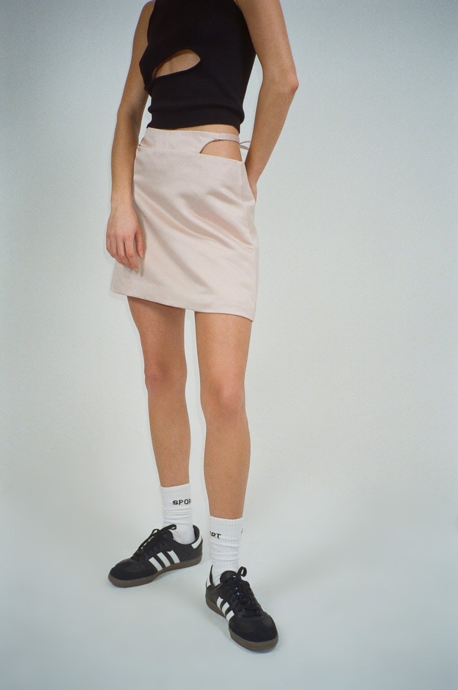 DKNY Tech Uo Exclusive Reflective Wrap Skirt