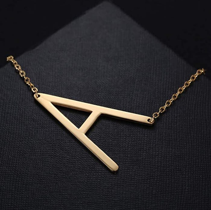MOMOL Sideways Initial Necklace
