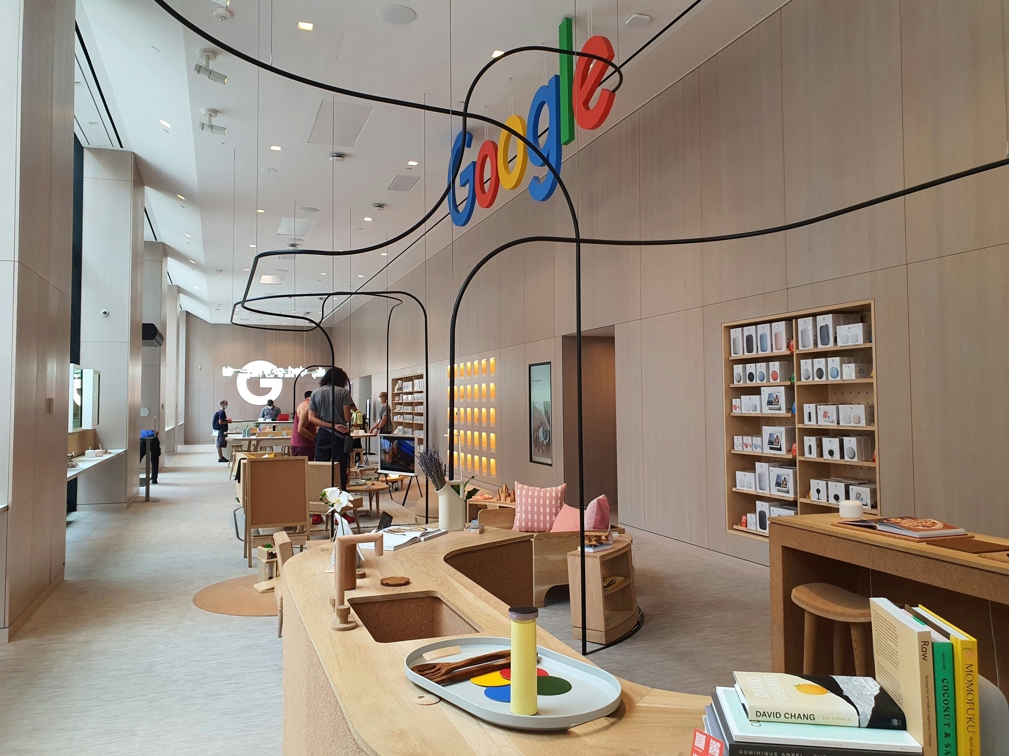 The Google Store in Chelsea, Manhattan, retail outlet, Pixel, Fitbit, Nest, Google Home
