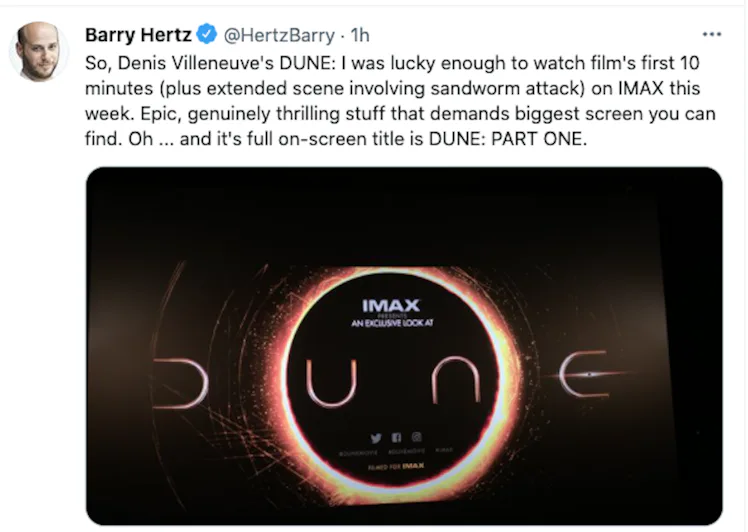 'Dune: Part One' footage reveal means a sequel is all but confirmed