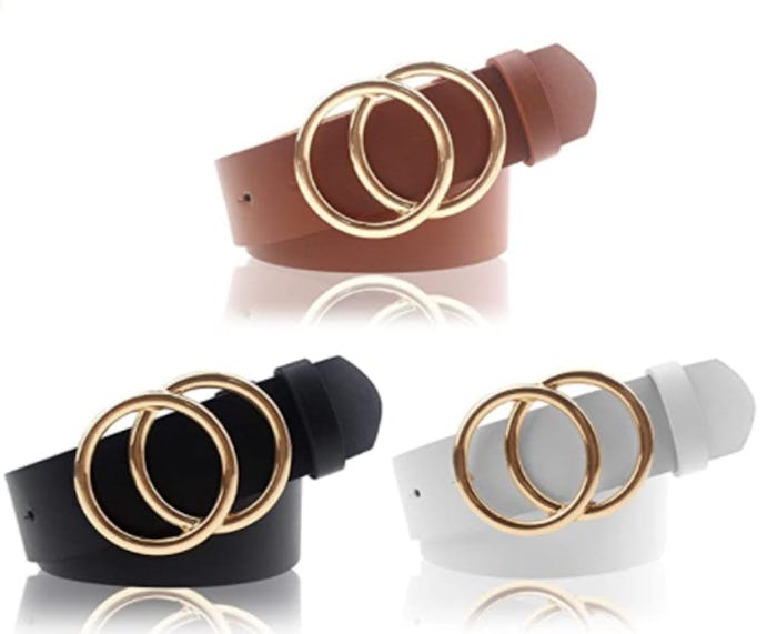 Udekit Faux Leather Belts (3-Pack)