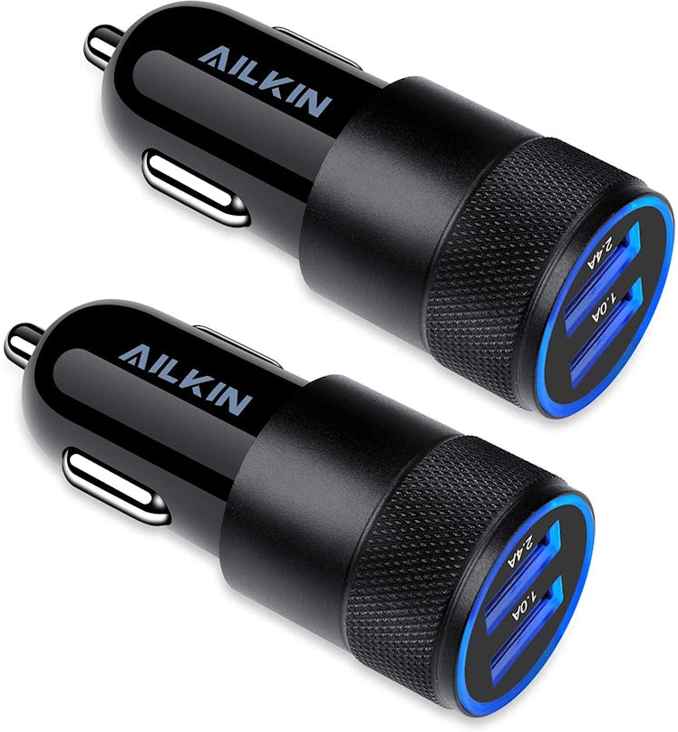 AILKIN Dual Port USB Car Charger (2-Pack)