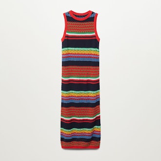 Mango Knit cotton-blend dress