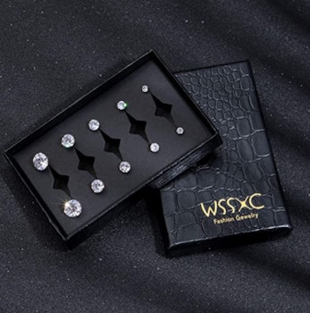 Wssxc Cubic Zirconia Earrings (5-Pack)