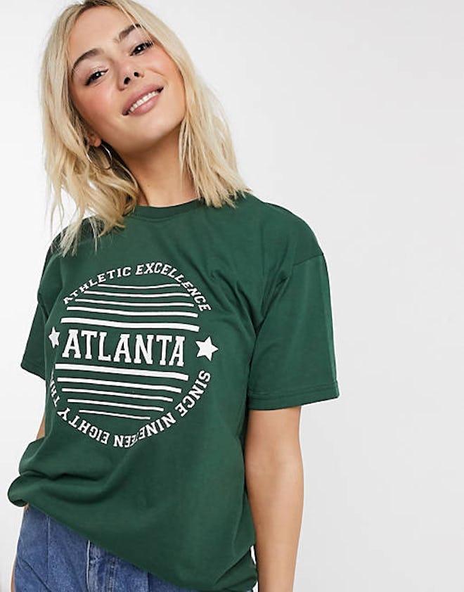 Daisy Street relaxed T-Shirt With Atlanta Print