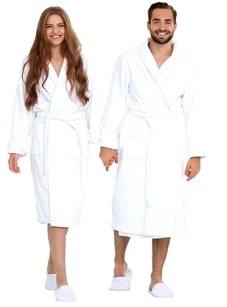 EcoLinen Luxury Bathrobe Towel with Slippers 