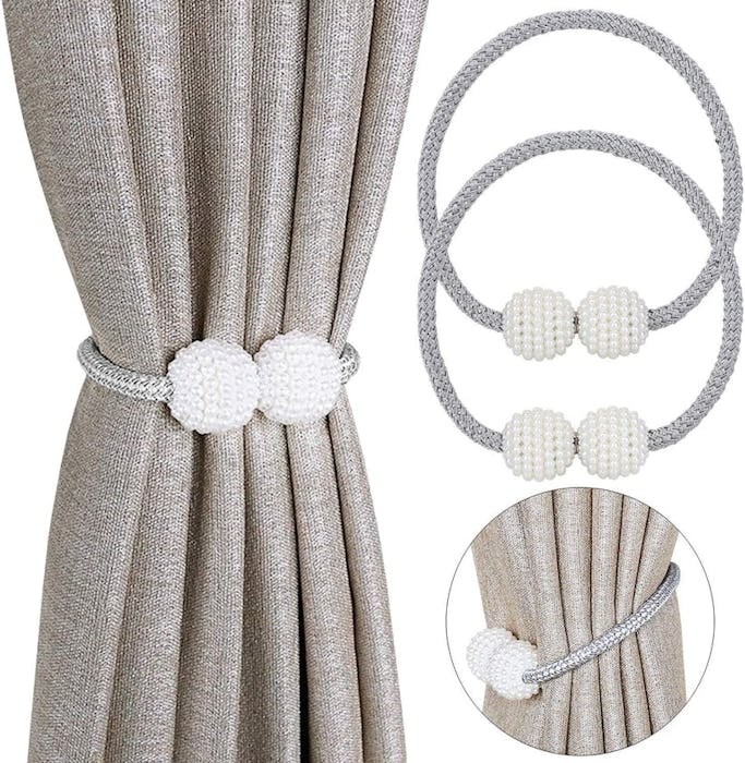 PINOWU Magnetic Curtain Tiebacks (2-Pack)