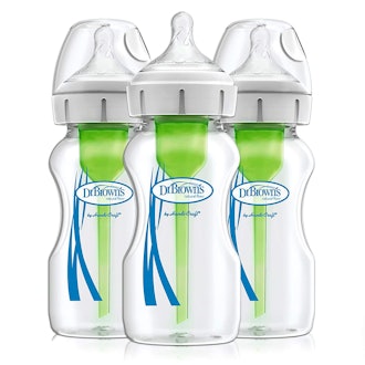 Dr. Brown’s Options+ Wide-Neck Glass Baby Bottle (3-Pack)