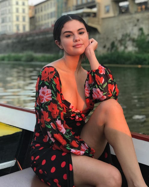 Selena Gomez on boat in Italy