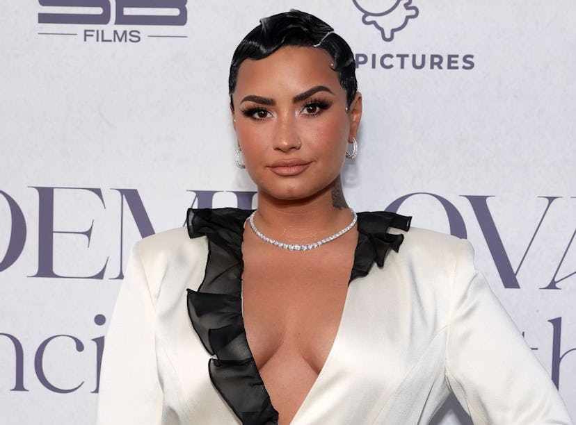 Demi Lovato opened up about filming their first sex scene, presumably for their upcoming show 'Hungr...