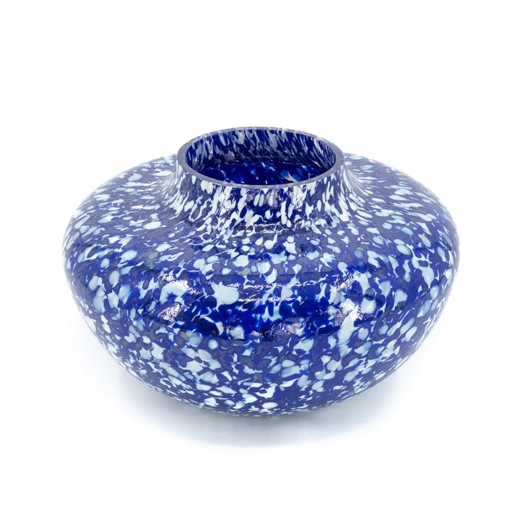 Blue & Ivory Olla Vase