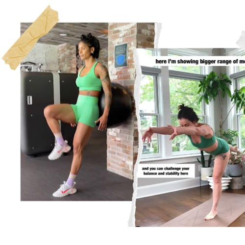 Screenshots of Massy Arias and Bethany C. Meyers, two online fitness instructors like Yoga With Adri...