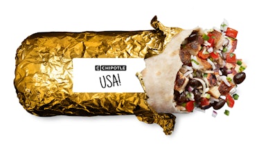 Chipotle is serving all its burritos with gold foil starting on July 23. 