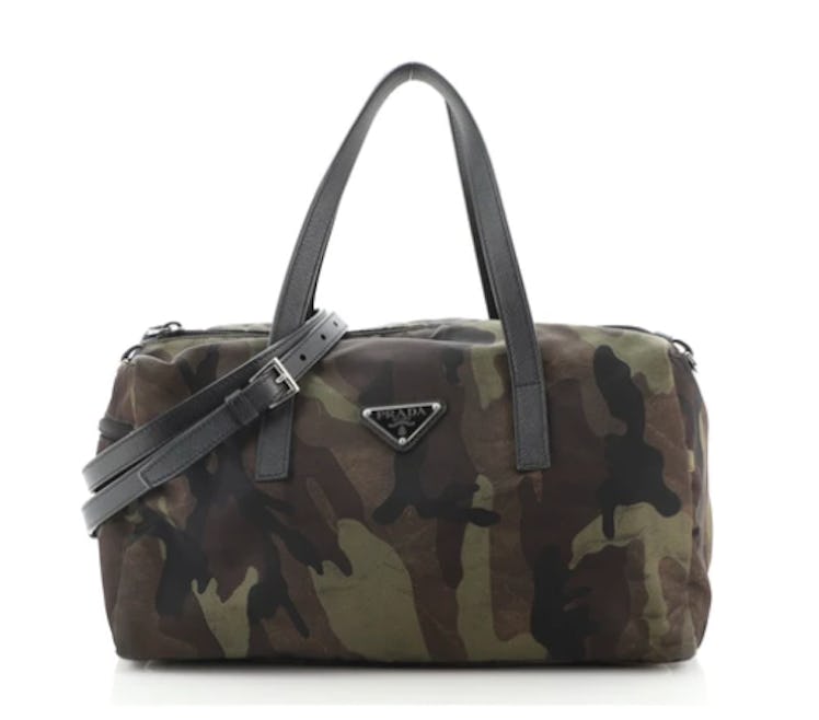 Prada's vintage Convertible Camouflage Boston bag. 
