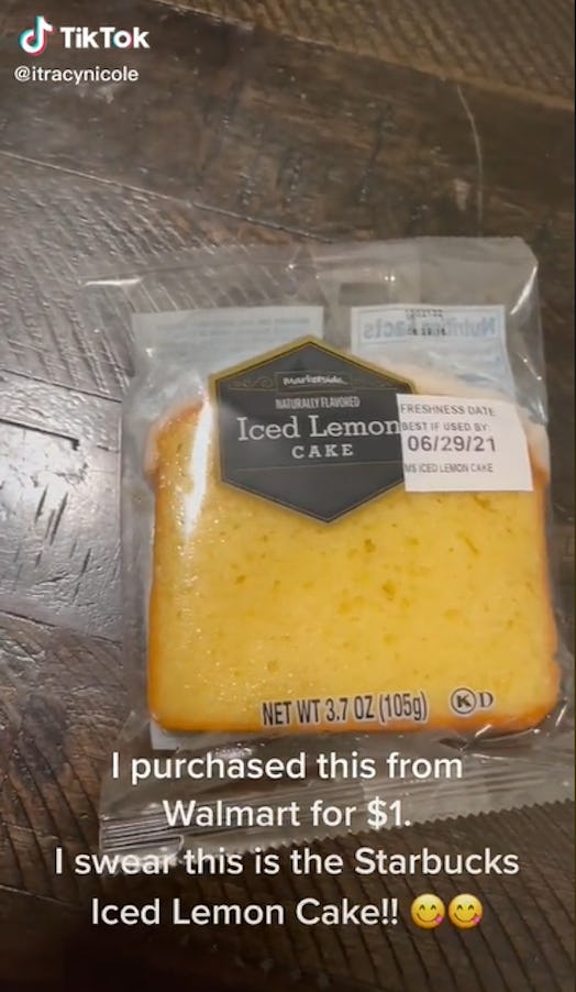 This viral TikTok of a Starbucks Lemon Loaf dupe at Walmart looks so similar.