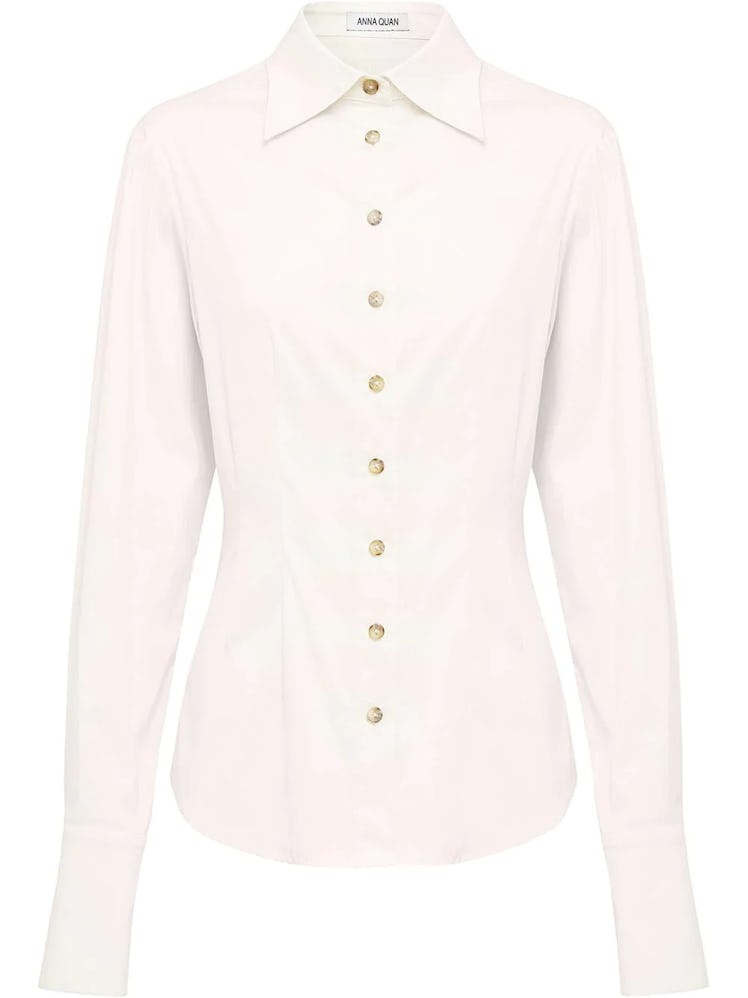 Cecilia Pointed-Collar Shirt from Anna Quan, available on Farfetch.