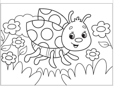 ladybug without spots coloring pages