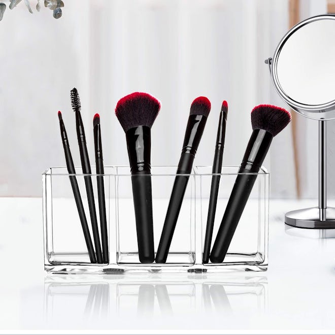 HBLIFE 3 Slot Cosmetic Brush Organizer 