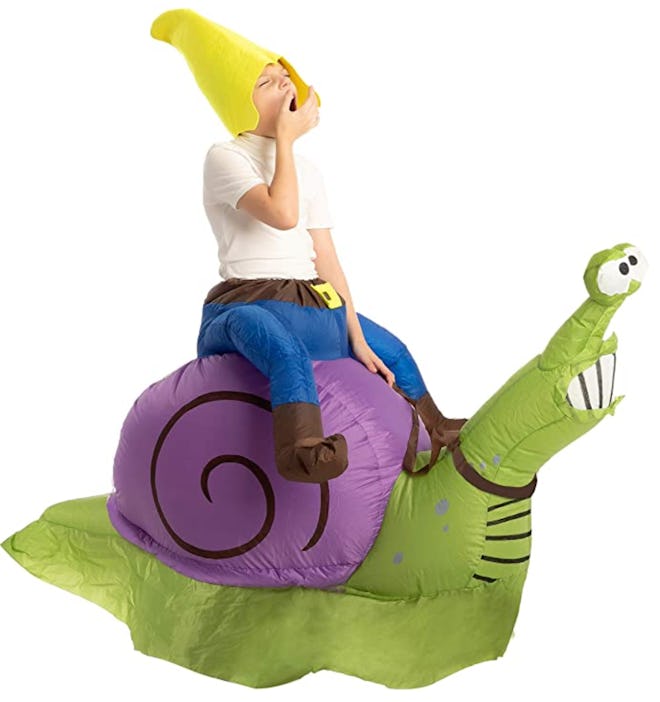 Gnome Ride A Snail Inflatable Costume