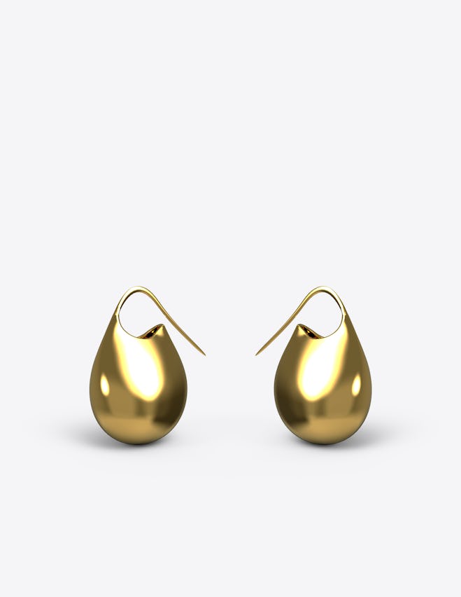 Gold vermeil Jug Drops from Afro-futurist jewelry brand Khiry, designed by Jameel Mohammed.