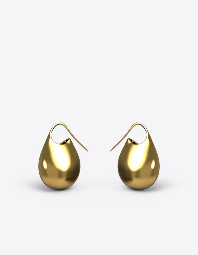 Gold vermeil Jug Drops from Afro-futurist jewelry brand Khiry, designed by Jameel Mohammed.