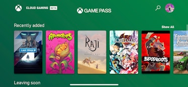 Screenshot of Game Pass