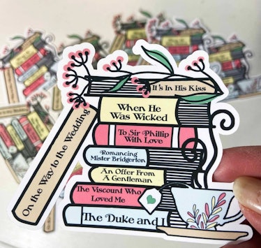 Bridgerton Book Stack Die Cut Sticker