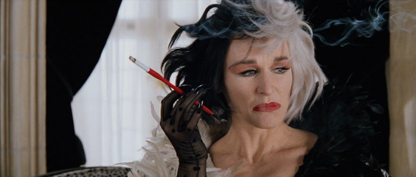 101 Dalmations stars Glenn Close as Cruella DeVil.