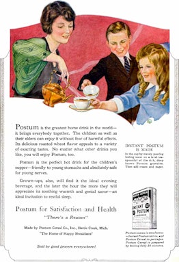 Post cereal ad for Postum