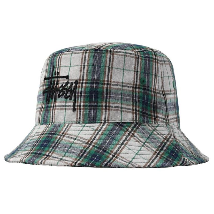 Madras Plaid Logo Bucket Hat